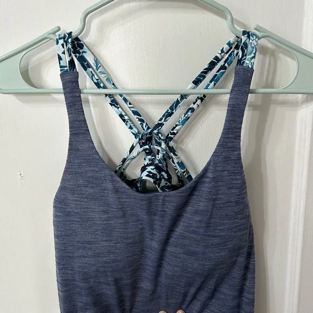 Lululemon Athletica Navy Tank Top with Strappy Back
